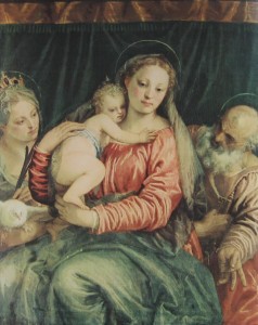 Veronese: Madonna col Bambino, una santa martire e S. Pietro